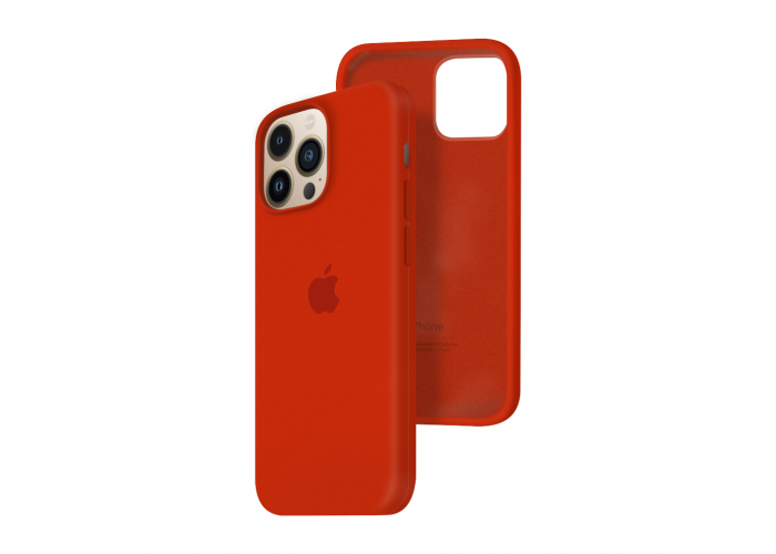Силиконовый чехол c закрытым низом Apple Silicone Case для iPhone 13 Pro Red