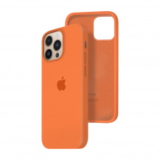 Силиконовый чехол c закрытым низом Apple Silicone Case для iPhone 13 Pro Orange