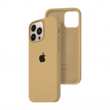 Силиконовый чехол c закрытым низом Apple Silicone Case для iPhone 13 Pro Mustard Beige
