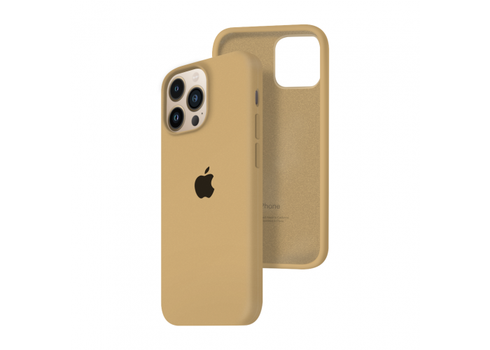 Силиконовый чехол c закрытым низом Apple Silicone Case для iPhone 13 Pro Mustard Beige