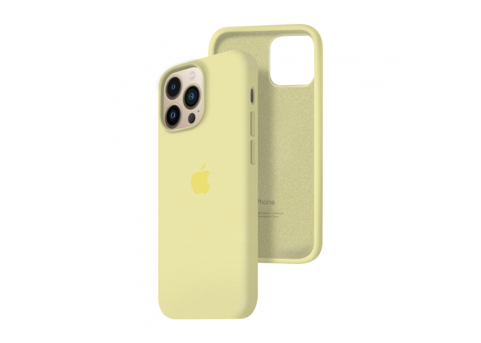 Силиконовый чехол c закрытым низом Apple Silicone Case для iPhone 13 Pro Mellow Yellow