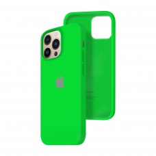 Силиконовый чехол c закрытым низом Apple Silicone Case для iPhone 13 Pro Uran Green