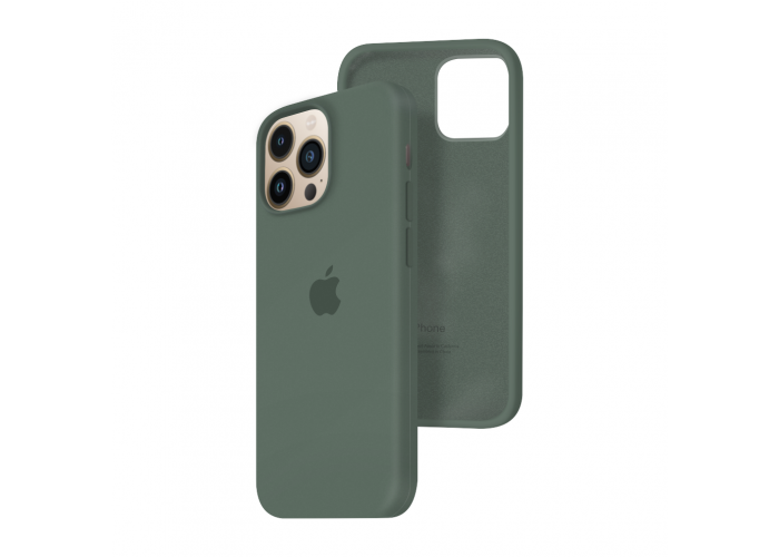 Силиконовый чехол c закрытым низом Apple Silicone Case для iPhone 13 Pro Pine Green