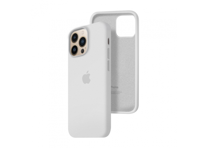 Силиконовый чехол c закрытым низом Apple Silicone Case для iPhone 13 Pro White