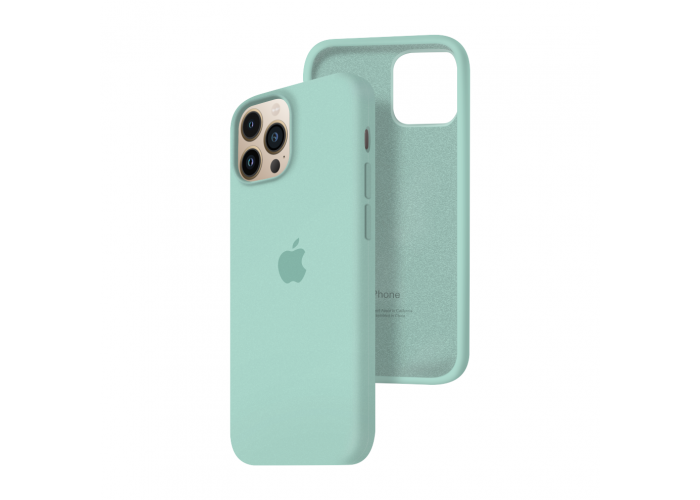 Силиконовый чехол c закрытым низом Apple Silicone Case для iPhone 13 Pro Max Marine Green