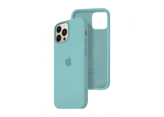 Силиконовый чехол c закрытым низом Apple Silicone Case для iPhone 13 Pro Max Sea Blue