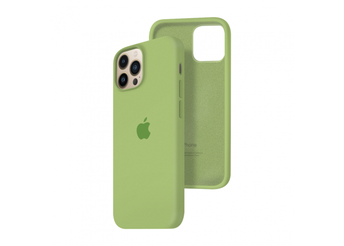 Силиконовый чехол c закрытым низом Apple Silicone Case для iPhone 13 Pro Max Green