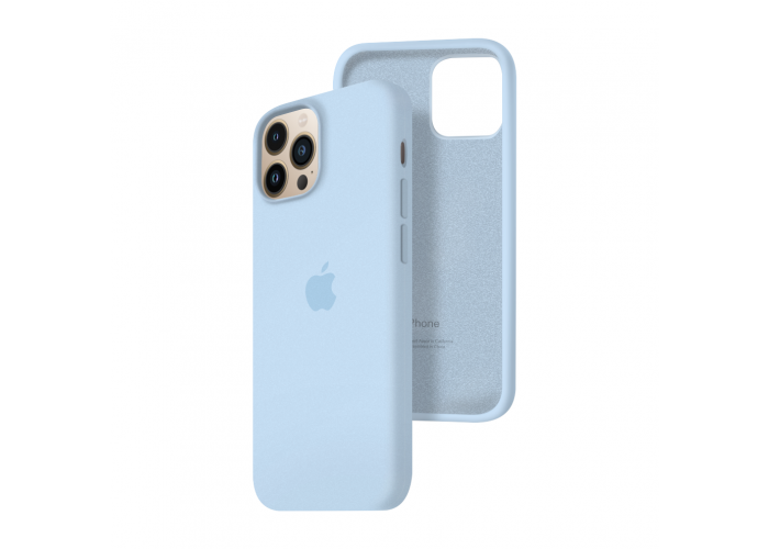 Силиконовый чехол c закрытым низом Apple Silicone Case для iPhone 13 Pro Max Sky Blue