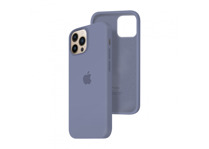 Силиконовый чехол c закрытым низом Apple Silicone Case для iPhone 13 Pro Max Lavender Gray