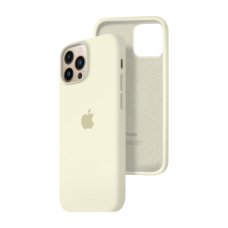 Силиконовый чехол c закрытым низом Apple Silicone Case для iPhone 13 Pro Max Antique White