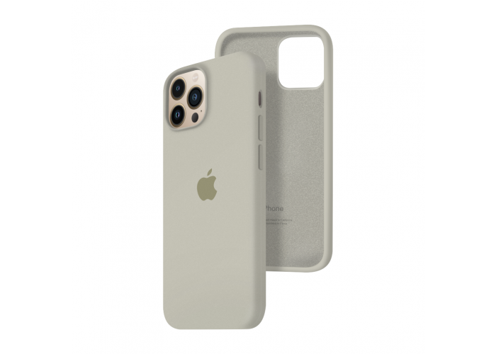 Силиконовый чехол c закрытым низом Apple Silicone Case для iPhone 13 Pro Max Stone