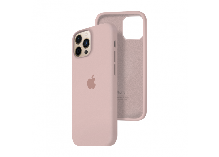 Силиконовый чехол c закрытым низом Apple Silicone Case для iPhone 13 Pro Max Pink Sand