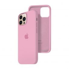Силиконовый чехол c закрытым низом Apple Silicone Case для iPhone 13 Pro Max Pink