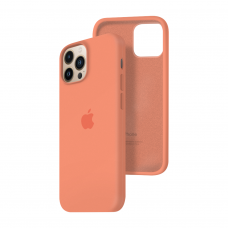 Силиконовый чехол c закрытым низом Apple Silicone Case для iPhone 13 Pro Max Peach