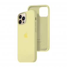 Силиконовый чехол c закрытым низом Apple Silicone Case для iPhone 13 Pro Max Mellow Yellow