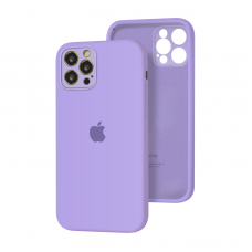 Силиконовый чехол с закрытой камерой Apple Silicone Case для iPhone 12 Pro Max Violet