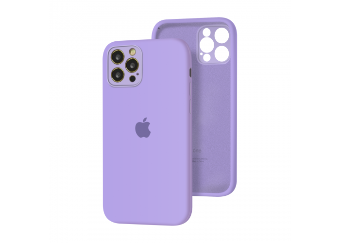 Силиконовый чехол с закрытой камерой Apple Silicone Case для iPhone 12 Pro Max Violet