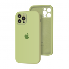 Силиконовый чехол с закрытой камерой Apple Silicone Case для iPhone 12 Pro Max Green
