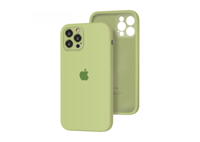 Силиконовый чехол с закрытой камерой Apple Silicone Case для iPhone 12 Pro Max Green