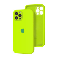 Силиконовый чехол с закрытой камерой Apple Silicone Case для iPhone 12 Pro Max Juicy Green