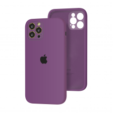Силиконовый чехол с закрытой камерой Apple Silicone Case для iPhone 12 Pro Max Purple