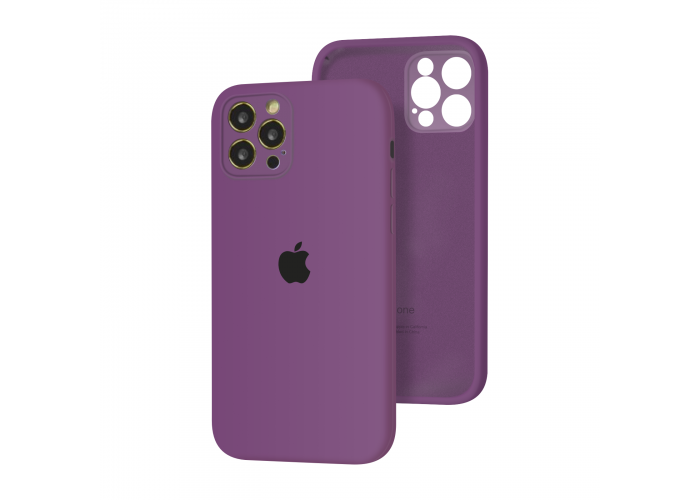 Силиконовый чехол с закрытой камерой Apple Silicone Case для iPhone 12 Pro Max Purple