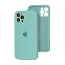Силиконовый чехол с закрытой камерой Apple Silicone Case для iPhone 12 Pro Max Sea Blue