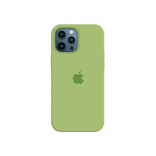 Силиконовый чехол c закрытым низом Apple Silicone Case для iPhone 12 Pro Max Green