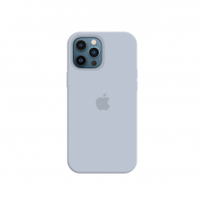 Силиконовый чехол c закрытым низом Apple Silicone Case для iPhone 12 Pro Max Mist Blue