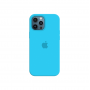 Силиконовый чехол c закрытым низом Apple Silicone Case для iPhone 12 Pro Max Blue