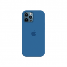Силиконовый чехол c закрытым низом Apple Silicone Case для iPhone 12 Pro Max Navy Blue