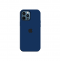 Силиконовый чехол c закрытым низом Apple Silicone Case для iPhone 12 Pro Max Deep Navy