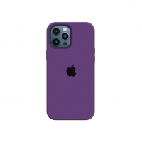 Силиконовый чехол c закрытым низом Apple Silicone Case для iPhone 12 Pro Max Purple