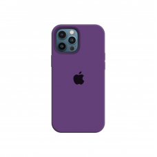 Силиконовый чехол c закрытым низом Apple Silicone Case для iPhone 12 Pro Max Purple