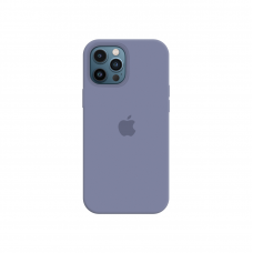 Силиконовый чехол c закрытым низом Apple Silicone Case для iPhone 12 Pro Max Lavender Gray