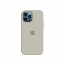 Силиконовый чехол c закрытым низом Apple Silicone Case для iPhone 12 Pro Max Stone