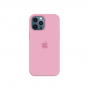 Силиконовый чехол c закрытым низом Apple Silicone Case для iPhone 12 Pro Max Pink