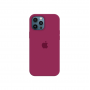 Силиконовый чехол c закрытым низом Apple Silicone Case для iPhone 12 Pro Max Rose Red