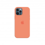 Силиконовый чехол c закрытым низом Apple Silicone Case для iPhone 12 Pro Max Peach