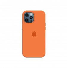 Силиконовый чехол c закрытым низом Apple Silicone Case для iPhone 12 Pro Max Orange