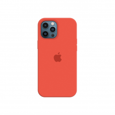 Силиконовый чехол c закрытым низом Apple Silicone Case для iPhone 12 Pro Max Spicy Orange