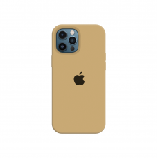 Силиконовый чехол c закрытым низом Apple Silicone Case для iPhone 12 Pro Max Mustard Beige