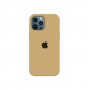 Силиконовый чехол c закрытым низом Apple Silicone Case для iPhone 12 Pro Max Mustard Beige