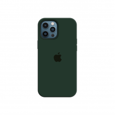 Силиконовый чехол c закрытым низом Apple Silicone Case для iPhone 12 Pro Max Forest Green