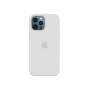 Силиконовый чехол c закрытым низом Apple Silicone Case для iPhone 12 Pro Max White