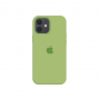 Силиконовый чехол c закрытым низом Apple Silicone Case для iPhone 12 Green