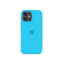 Силиконовый чехол c закрытым низом Apple Silicone Case для iPhone 12 Blue