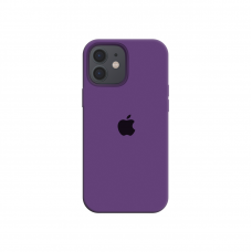 Силиконовый чехол c закрытым низом Apple Silicone Case для iPhone 12 Purple