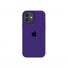 Силиконовый чехол c закрытым низом Apple Silicone Case для iPhone 12 Ultra Violet