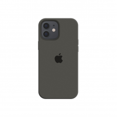 Силиконовый чехол c закрытым низом Apple Silicone Case для iPhone 12 Dark Olive